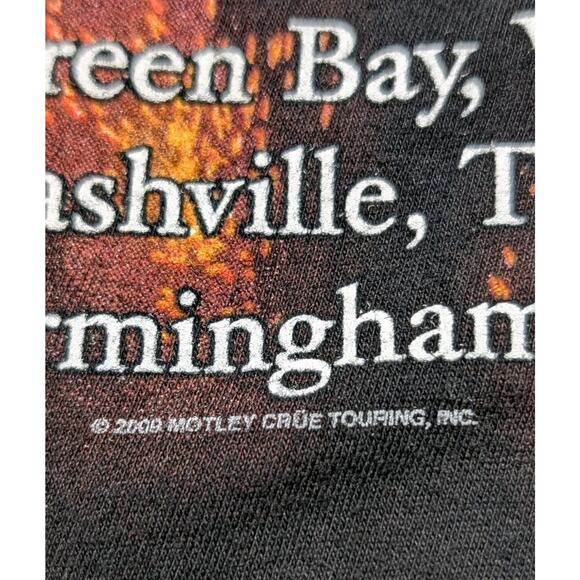Motley Crue 2009 Tour T Shirt XL Saints of Los Angeles Concert Tee Black Band - Picture 7 of 13